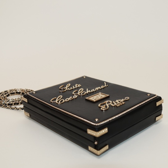 ‼️SALE‼️ Chanel Ritz Minaudiere Ritz Paris Clutch Lambskin Leather Champagne Bag - Picture 3 of 11